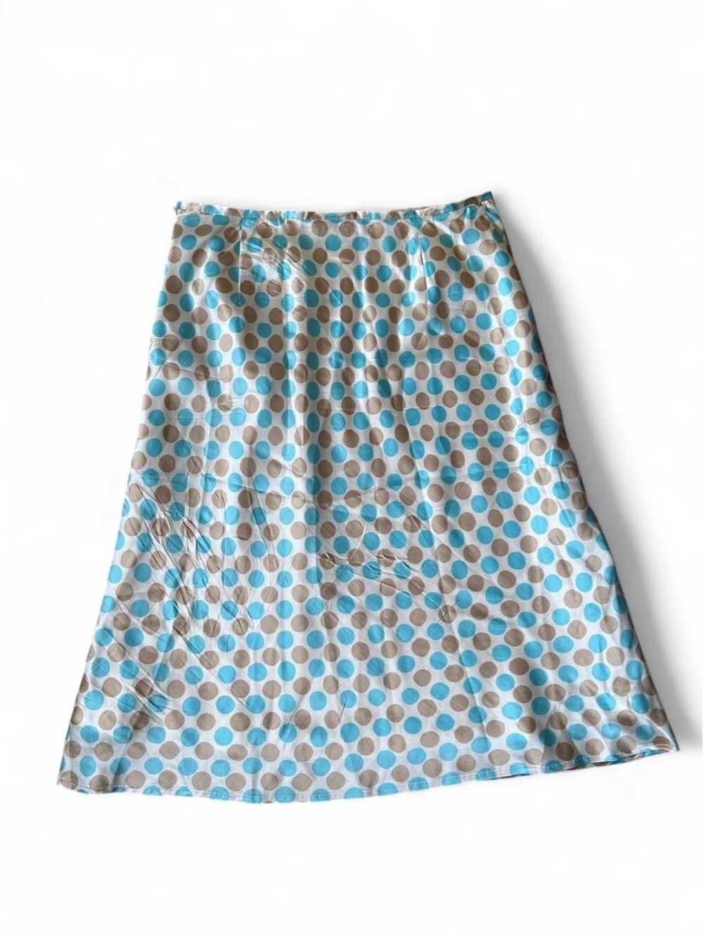 Vintage Onward Kashiyama ICB 100% Silk Midi Skirt Polka Dot Satin Quiet Luxury